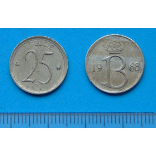 België - 25 centimes 1968N