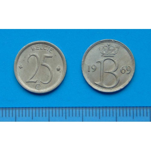 België - 25 centimes 1969N