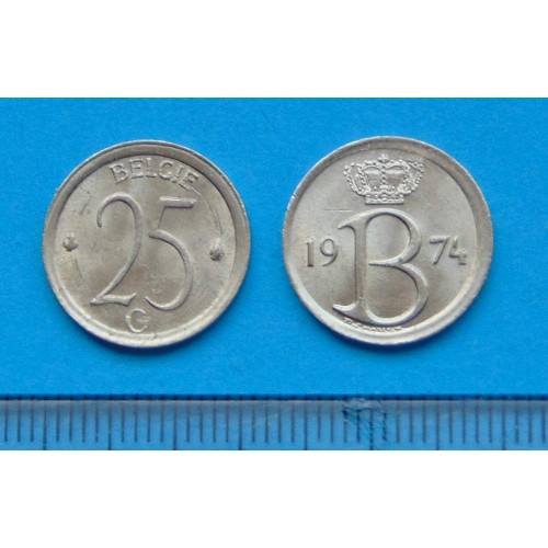 België - 25 centimes 1974N