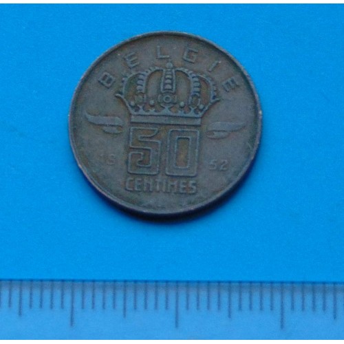België - 50 centimes 1952N