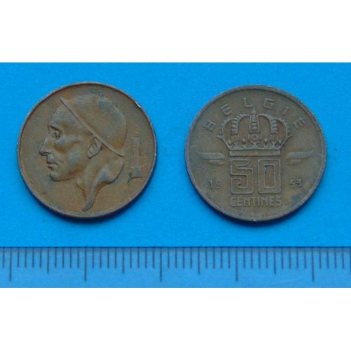 België - 50 centimes 1953N