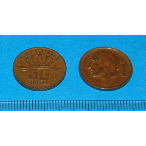 België - 50 centimes 1958F