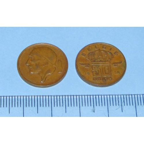 België - 50 centimes 1958N