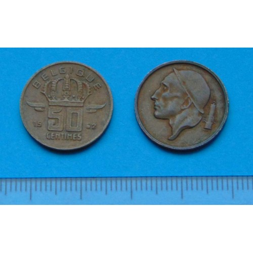 België - 50 centimes 1962F