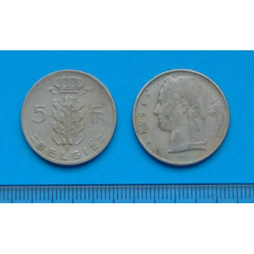 België - 5 frank 1961N