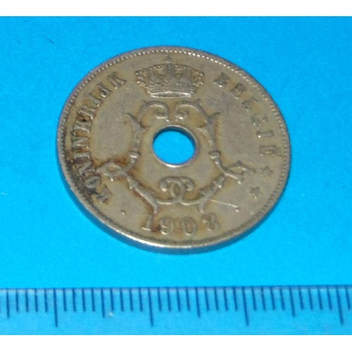 België - 25 centimes 1908N