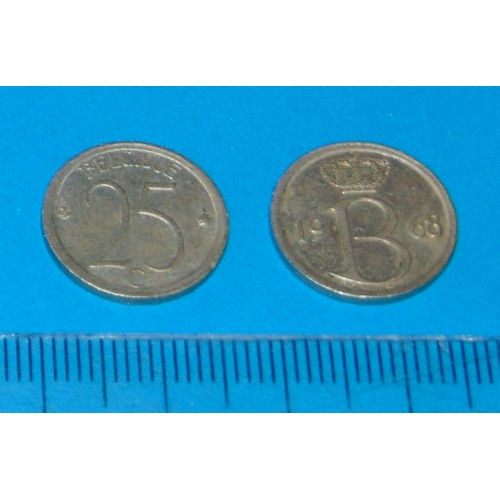België - 25 centimes 1968F
