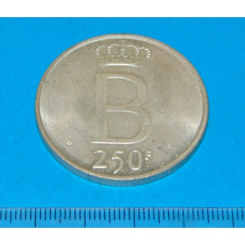 België - 250 frank 1976F - 25 jaar kon. Boudewijn - zilver