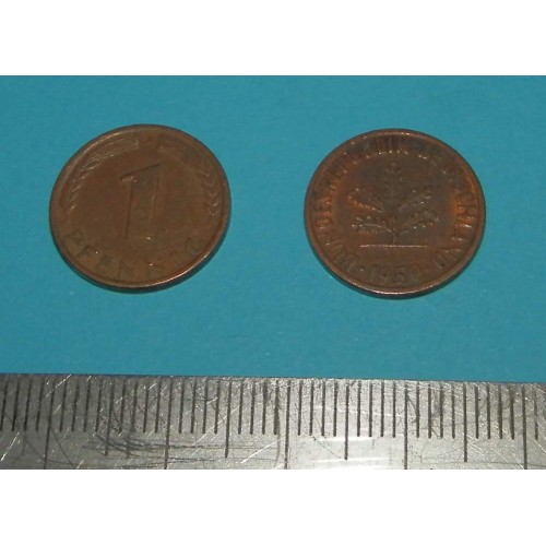 Duitsland - 1 pfennig 1950J