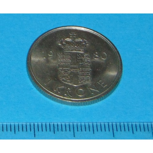 Denemarken - 1 krone 1980