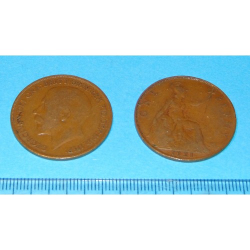 Groot-Brittannië - penny 1921 - fraai
