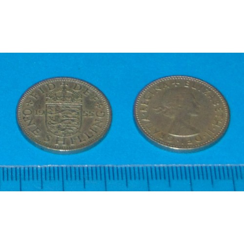 Groot-Brittannië - 1 shilling 1955 - Engels