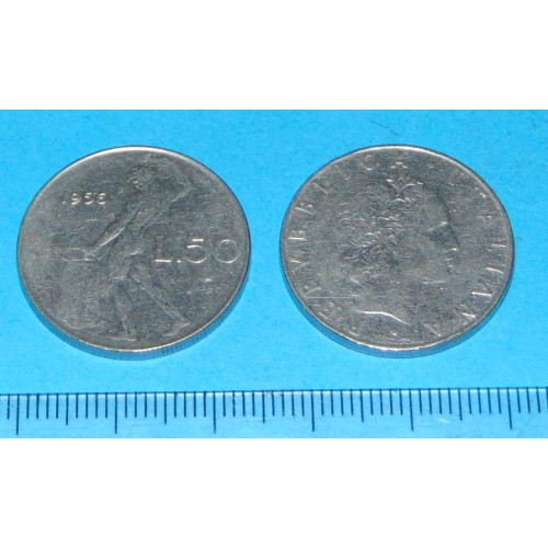 Italië - 50 lire 1956
