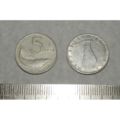 Italië - 5 lire 1954