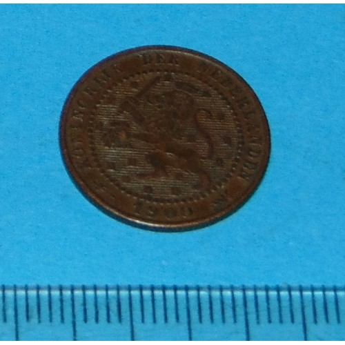Nederland - 1 cent 1900 - rond, lang