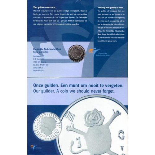 Nederland - de laatste gulden - 2001 - met mapje