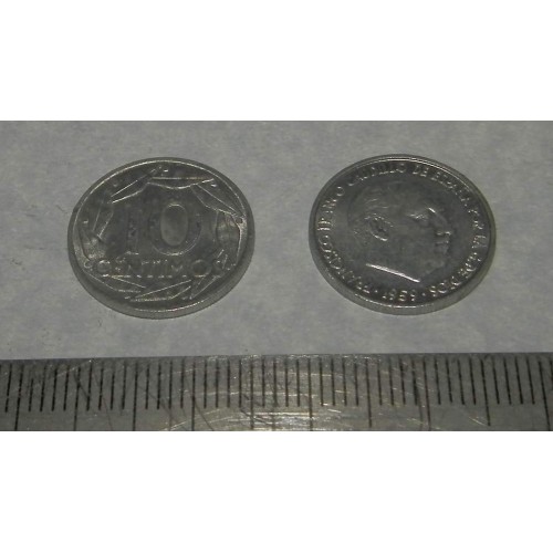 Spanje - 10 centimos 1959