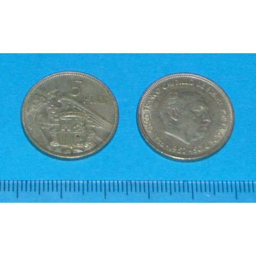 Spanje - 5 pesetas 1957*67