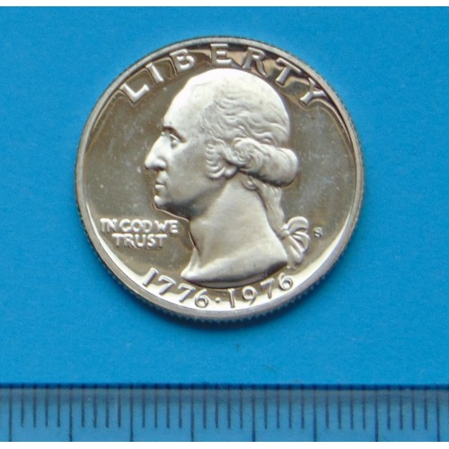 Verenigde Staten - 25 cent 1776-1976S - verzilverd proof