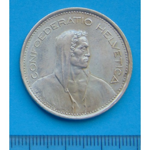 Zwitserland - 5 frank 1969 - zilver