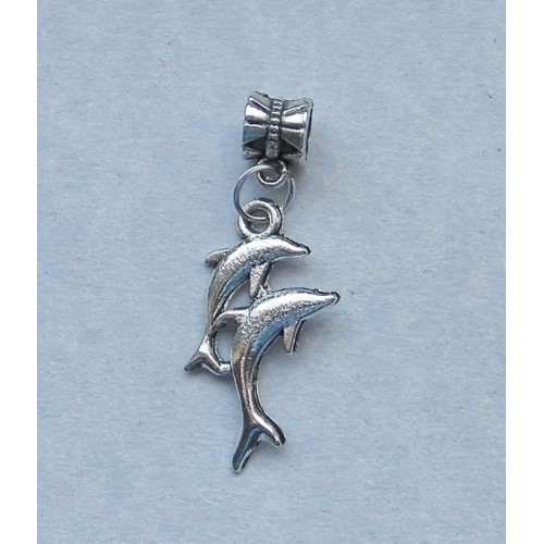 Dolfijnen bangle, Pandora stijl, Tibet zilver, model B