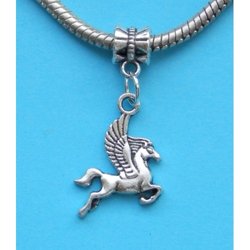 Pegasus bangle, Pandora stijl, Tibet zilver, model B