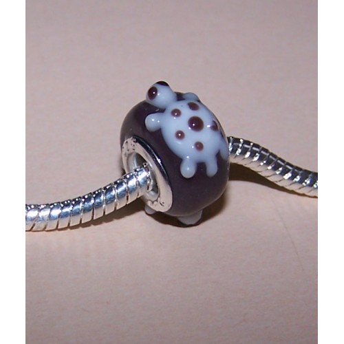 Schildpad bead - Pandora stijl - Murano glas