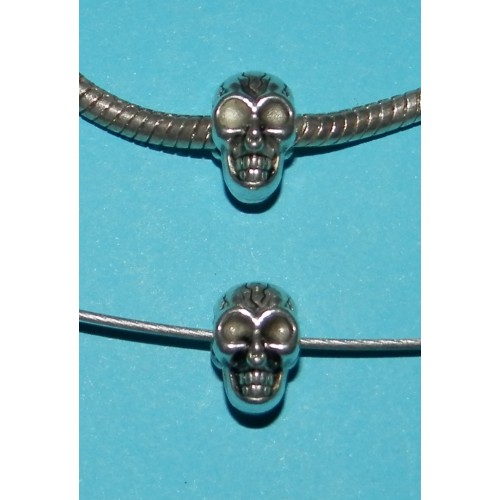 Schedel spacer - Pandora stijl - Tibet zilver