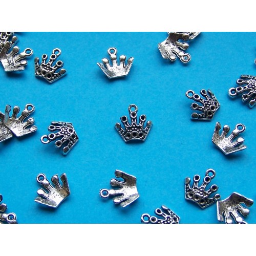 Kroon bangle, Tibet zilver - 10 stuks