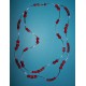 Modern rood Agaat collier, twee strengen