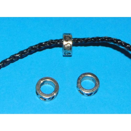 Zilveren ring hanger voor halskoord of armband