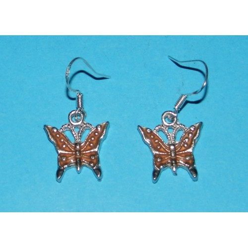 Lichtbruine vlinder oorbellen