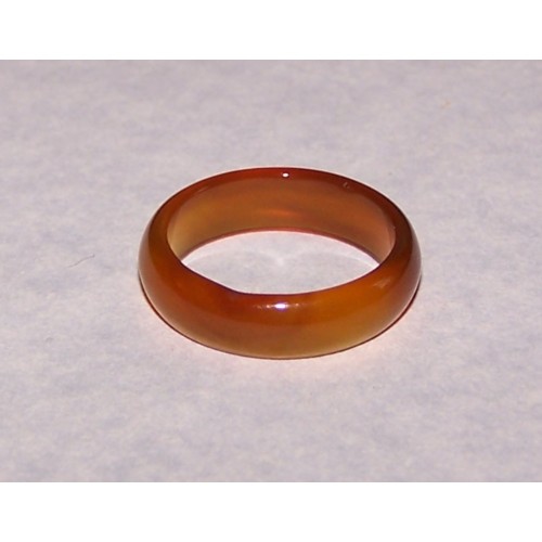 Havana bruine Agaat ring, 5mm breed, maat 18