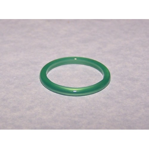 Jade groene Agaat ring - 2mm breed - maat 14