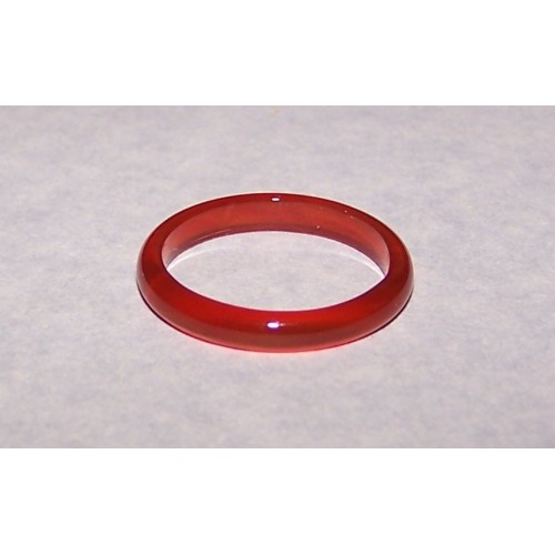 Rode Agaat ring, 3mm breed, maat 16,5