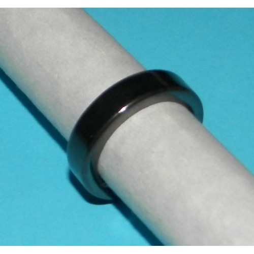 Magnetische hematiet ring, model B, 5,5mm, maat 16