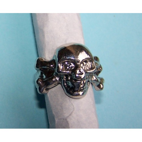 Schedel ring, Tibet zilver, model D, maat 17