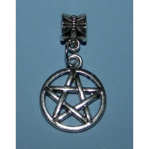 Pentagram bangle, Pandora stijl, Tibet zilver