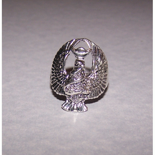 Mythologische adelaar ring, Tibet zilver, maat 19