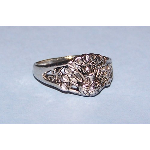 Tibet zilveren ring met pauw, maat 18